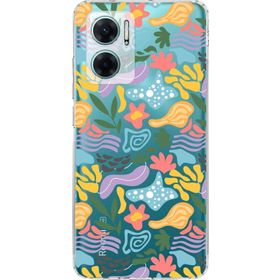 Printify Xiaomi Redmi Note 11E Uyumlu Kamera Korumalı Kapak Memphis Desen Tasarımlı Şeffaf Cep Telefonu Kılıfı