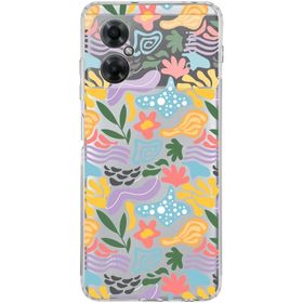 Printify Xiaomi Redmi Note 11R Uyumlu Kamera Korumalı Kapak Memphis Desen Tasarımlı Şeffaf Cep Telefonu Kılıfı