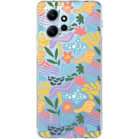 Printify Xiaomi Redmi Note 12 4g Uyumlu Kamera Korumalı Kapak Memphis Desen Tasarımlı Şeffaf Cep Telefonu Kılıfı