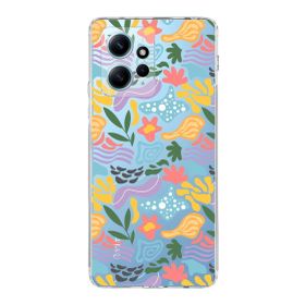 Printify Xiaomi Redmi Note 12 4g Uyumlu Kamera Korumalı Kapak Memphis Desen Tasarımlı Şeffaf Cep Telefonu Kılıfı