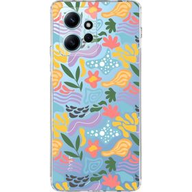 Printify Xiaomi Redmi Note 12 4g Uyumlu Kamera Korumalı Kapak Memphis Desen Tasarımlı Şeffaf Cep Telefonu Kılıfı