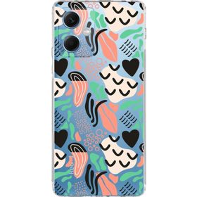 Printify Xiaomi Redmi Note 12 5g Uyumlu Kamera Korumalı Kapak Memphis Desen Tasarımlı Şeffaf Cep Telefonu Kılıfı