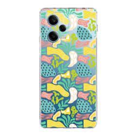 Printify Xiaomi Redmi Note 12 Pro 5g Uyumlu Kamera Korumalı Kapak Memphis Desen Tasarımlı Şeffaf Cep Telefonu Kılıfı