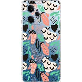 Printify Xiaomi Redmi Note 12 Pro 5g Uyumlu Kamera Korumalı Kapak Memphis Desen Tasarımlı Şeffaf Cep Telefonu Kılıfı