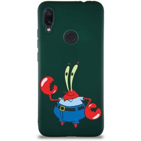 Printify Xiaomi Redmi Note 7 Pro Soft Premier Kapak Bay Yengeç Tasarımlı Silikon Cep Telefonu Kılıfı