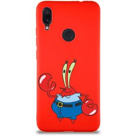 Printify Xiaomi Redmi Note 7 Pro Soft Premier Kapak Bay Yengeç Tasarımlı Silikon Cep Telefonu Kılıfı