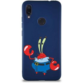 Printify Xiaomi Redmi Note 7 Pro Soft Premier Kapak Bay Yengeç Tasarımlı Silikon Cep Telefonu Kılıfı