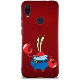 Printify Xiaomi Redmi Note 7 Pro Soft Premier Kapak Bay Yengeç Tasarımlı Silikon Cep Telefonu Kılıfı