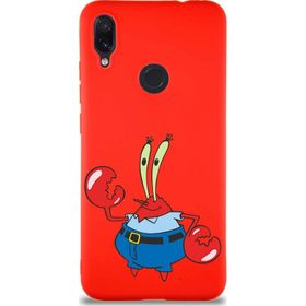 Printify Xiaomi Redmi Note 7 Pro Soft Premier Kapak Bay Yengeç Tasarımlı Silikon Cep Telefonu Kılıfı
