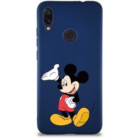 Printify Xiaomi Redmi Note 7 Pro Soft Premier Kapak Mickey Mouse-C Tasarımlı Silikon Cep Telefonu Kılıfı