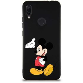 Printify Xiaomi Redmi Note 7 Pro Soft Premier Kapak Mickey Mouse-C Tasarımlı Silikon Cep Telefonu Kılıfı