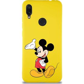 Printify Xiaomi Redmi Note 7 Pro Soft Premier Kapak Mickey Mouse-C Tasarımlı Silikon Cep Telefonu Kılıfı