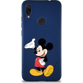 Printify Xiaomi Redmi Note 7 Pro Soft Premier Kapak Mickey Mouse-C Tasarımlı Silikon Cep Telefonu Kılıfı