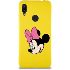 Printify Xiaomi Redmi Note 7 Pro Soft Premier Kapak Minnie Mouse-B Tasarımlı Silikon Cep Telefonu Kılıfı