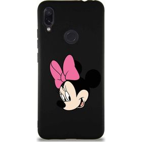 Printify Xiaomi Redmi Note 7 Pro Soft Premier Kapak Minnie Mouse-B Tasarımlı Silikon Cep Telefonu Kılıfı