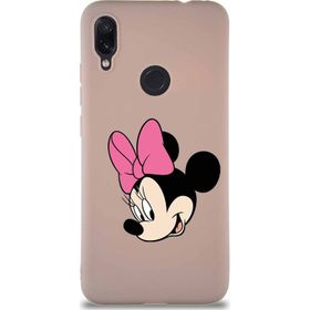 Printify Xiaomi Redmi Note 7 Pro Soft Premier Kapak Minnie Mouse-B Tasarımlı Silikon Cep Telefonu Kılıfı