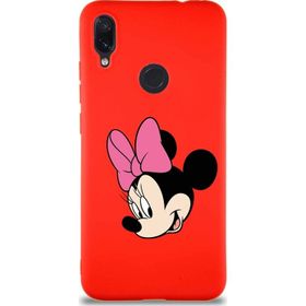 Printify Xiaomi Redmi Note 7 Pro Soft Premier Kapak Minnie Mouse-B Tasarımlı Silikon Cep Telefonu Kılıfı
