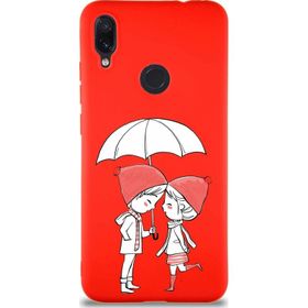 Printify Xiaomi Redmi Note 7 Soft Premier Kapak Aşk Tasarımlı Silikon Cep Telefonu Kılıfı