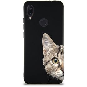 Printify Xiaomi Redmi Note 7 Soft Premier Kapak Catface Tasarımlı Silikon Cep Telefonu Kılıfı