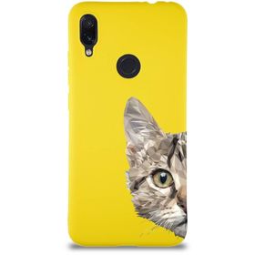 Printify Xiaomi Redmi Note 7 Soft Premier Kapak Catface Tasarımlı Silikon Cep Telefonu Kılıfı