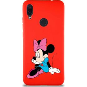 Printify Xiaomi Redmi Note 7 Soft Premier Kapak Minnie Mouse-E Tasarımlı Silikon Cep Telefonu Kılıfı