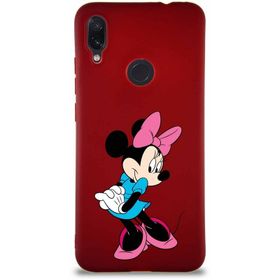 Printify Xiaomi Redmi Note 7 Soft Premier Kapak Minnie Mouse-F Tasarımlı Silikon Cep Telefonu Kılıfı
