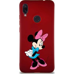 Printify Xiaomi Redmi Note 7 Soft Premier Kapak Minnie Mouse-F Tasarımlı Silikon Cep Telefonu Kılıfı