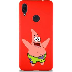 Printify Xiaomi Redmi Note 7 Soft Premier Kapak Patrick Yıldız Tasarımlı Silikon Cep Telefonu Kılıfı