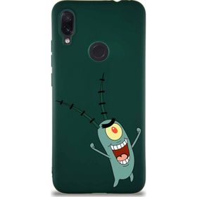 Printify Xiaomi Redmi Note 7 Soft Premier Kapak Plankton Tasarımlı Silikon Cep Telefonu Kılıfı