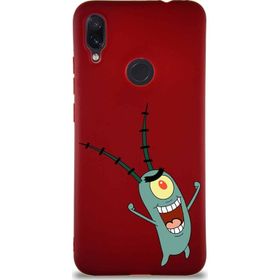 Printify Xiaomi Redmi Note 7 Soft Premier Kapak Plankton Tasarımlı Silikon Cep Telefonu Kılıfı