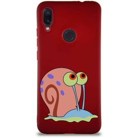 Printify Xiaomi Redmi Note 7 Soft Premier Kapak Salyangoz Gary Tasarımlı Silikon Cep Telefonu Kılıfı