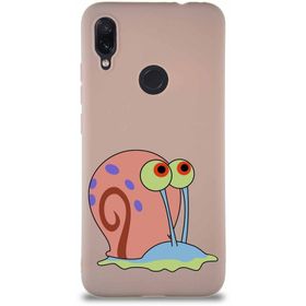 Printify Xiaomi Redmi Note 7 Soft Premier Kapak Salyangoz Gary Tasarımlı Silikon Cep Telefonu Kılıfı
