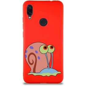 Printify Xiaomi Redmi Note 7 Soft Premier Kapak Salyangoz Gary Tasarımlı Silikon Cep Telefonu Kılıfı