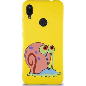 Printify Xiaomi Redmi Note 7 Soft Premier Kapak Salyangoz Gary Tasarımlı Silikon Cep Telefonu Kılıfı