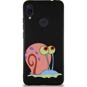 Printify Xiaomi Redmi Note 7 Soft Premier Kapak Salyangoz Gary Tasarımlı Silikon Cep Telefonu Kılıfı