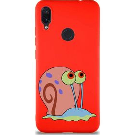 Printify Xiaomi Redmi Note 7 Soft Premier Kapak Salyangoz Gary Tasarımlı Silikon Cep Telefonu Kılıfı