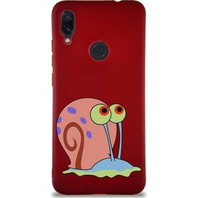 Printify Xiaomi Redmi Note 7 Soft Premier Kapak Salyangoz Gary Tasarımlı Silikon Cep Telefonu Kılıfı