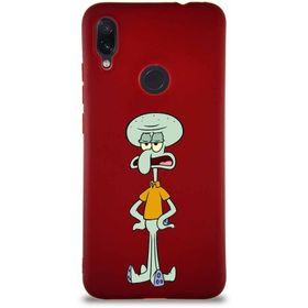 Printify Xiaomi Redmi Note 7 Soft Premier Kapak Squidward Dokunaç Tasarımlı Silikon Cep Telefonu Kılıfı