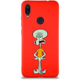 Printify Xiaomi Redmi Note 7 Soft Premier Kapak Squidward Dokunaç Tasarımlı Silikon Cep Telefonu Kılıfı