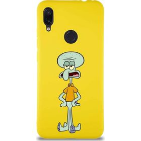Printify Xiaomi Redmi Note 7 Soft Premier Kapak Squidward Dokunaç Tasarımlı Silikon Cep Telefonu Kılıfı