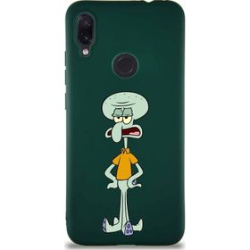 Printify Xiaomi Redmi Note 7 Soft Premier Kapak Squidward Dokunaç Tasarımlı Silikon Cep Telefonu Kılıfı