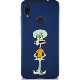 Printify Xiaomi Redmi Note 7 Soft Premier Kapak Squidward Dokunaç Tasarımlı Silikon Cep Telefonu Kılıfı