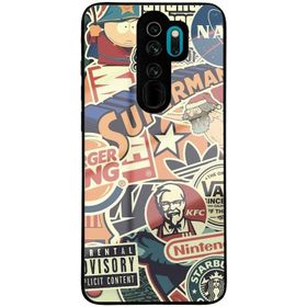 Printify Xiaomi Redmi Note 8 Pro İle Uyumlu Cam Kapak Silikon Cep Telefonu Kılıfı