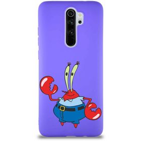 PrintiFy Xiaomi Redmi Note 8 Pro Soft Premier Kapak Bay Yengeç Tasarımlı Silikon Cep Telefonu Kılıfı