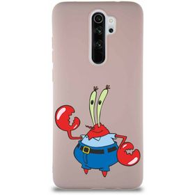 PrintiFy Xiaomi Redmi Note 8 Pro Soft Premier Kapak Bay Yengeç Tasarımlı Silikon Cep Telefonu Kılıfı