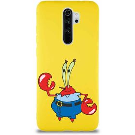 PrintiFy Xiaomi Redmi Note 8 Pro Soft Premier Kapak Bay Yengeç Tasarımlı Silikon Cep Telefonu Kılıfı