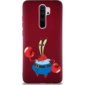 PrintiFy Xiaomi Redmi Note 8 Pro Soft Premier Kapak Bay Yengeç Tasarımlı Silikon Cep Telefonu Kılıfı