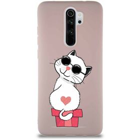 Printify Xiaomi Redmi Note 8 Pro Soft Premier Kapak Coolcat Tasarımlı Silikon Cep Telefonu Kılıfı