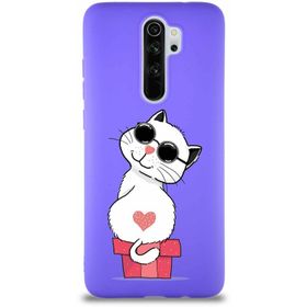 Printify Xiaomi Redmi Note 8 Pro Soft Premier Kapak Coolcat Tasarımlı Silikon Cep Telefonu Kılıfı