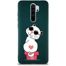 Printify Xiaomi Redmi Note 8 Pro Soft Premier Kapak Coolcat Tasarımlı Silikon Cep Telefonu Kılıfı